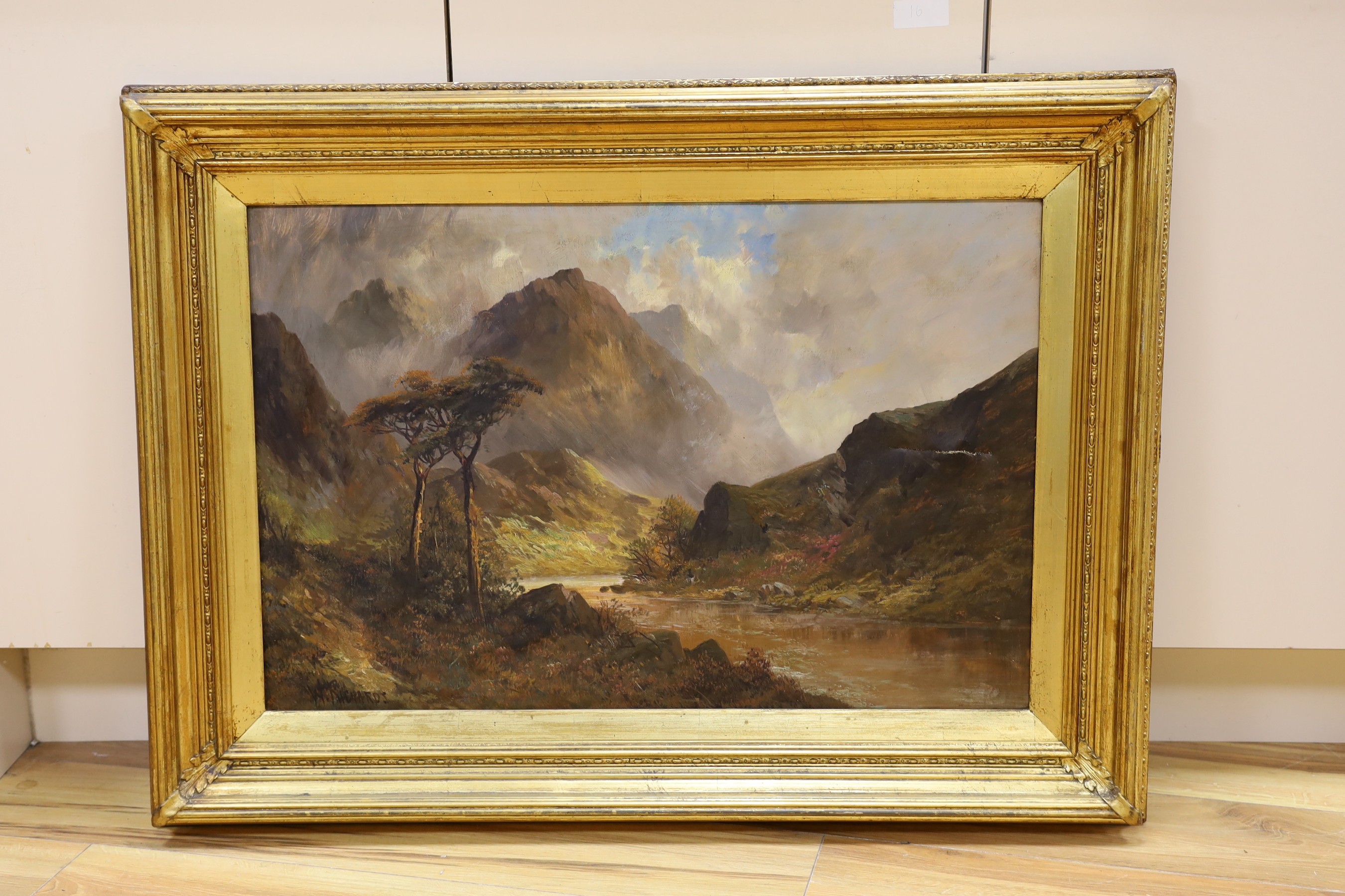 W. Richards (Jamieson), oil on canvas, 'Glen Shiel', signed, 50 x 75cm (a.f.)